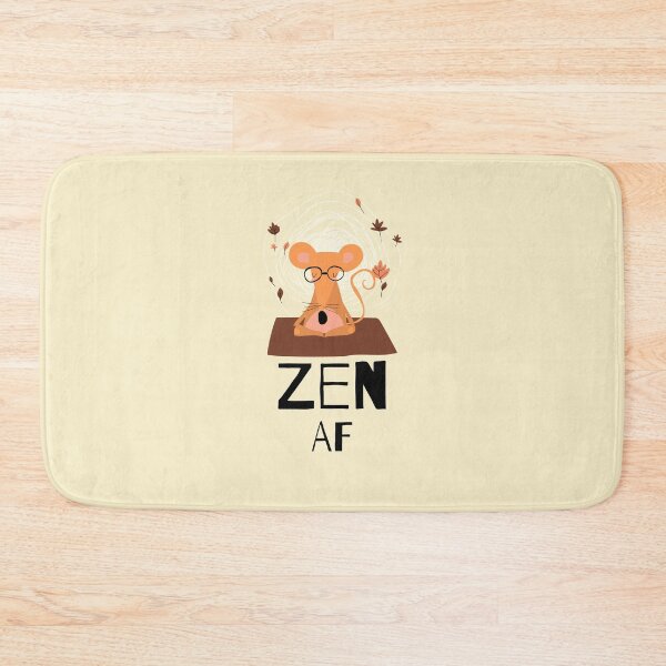 Item preview, Zen AF Mouse Funny Yoga Posture Sticker designed and sold by WellspringXflow.