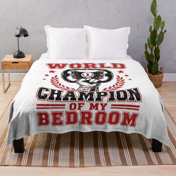 Item preview, World Champion Of My Bedroom Funny Sim Racing Gamer Art designed and sold by Fenay Designs.
