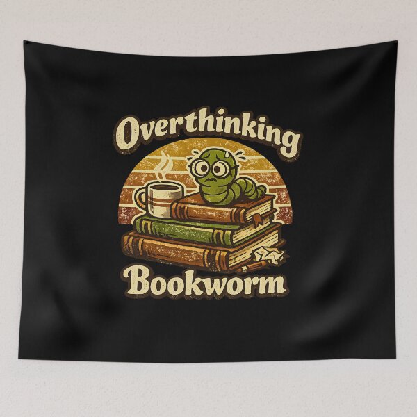 Item preview, Overthinking Bookworm  designed and sold by Obinne.