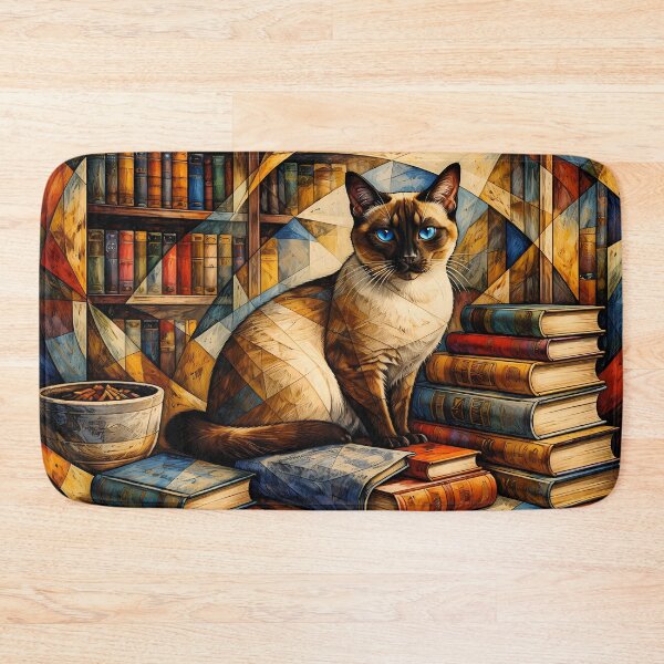 Item preview, Cat Among Bookshelves and Books designed and sold by cuprum.