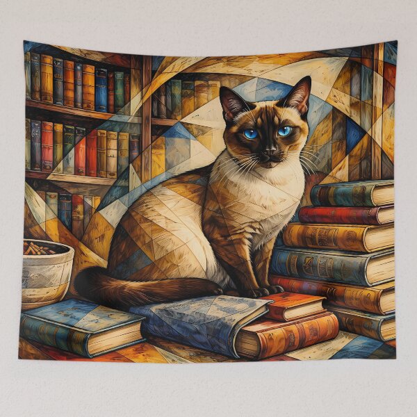 Item preview, Cat Among Bookshelves and Books designed and sold by cuprum.