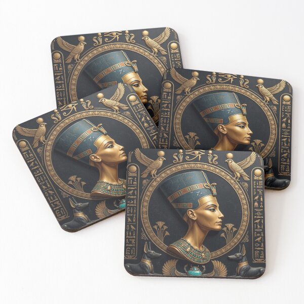 Item preview, Nefertiti Bas-Relief Egyptian Queen Golden Portrait Ancient Art designed and sold by Queen Cleopatra.