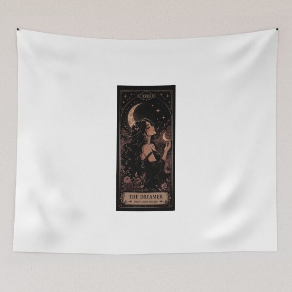 Item preview, The Dreamer Tarot Card | Moon Magic Witchcore Artwork designed and sold by AeraArts.