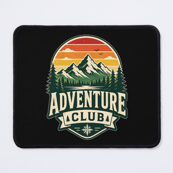 Item preview, Adventure Club Vintage Retro Mountain Hiking designed and sold by Mr Lee.