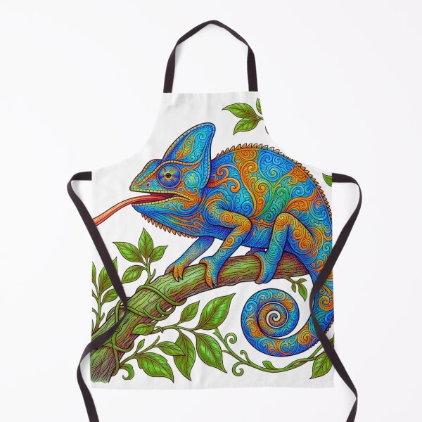 Item preview, Psychedelic Chameleon Fantasy Reptile Illustration designed and sold by HoneyBreezeCo.