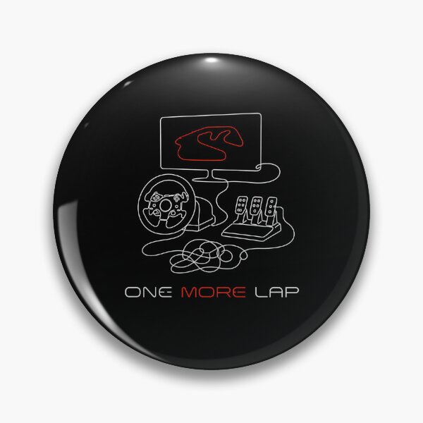 Item preview, One More Lap Minimalist Sim Racing Rig Line Art Graphic designed and sold by Fenay Designs.