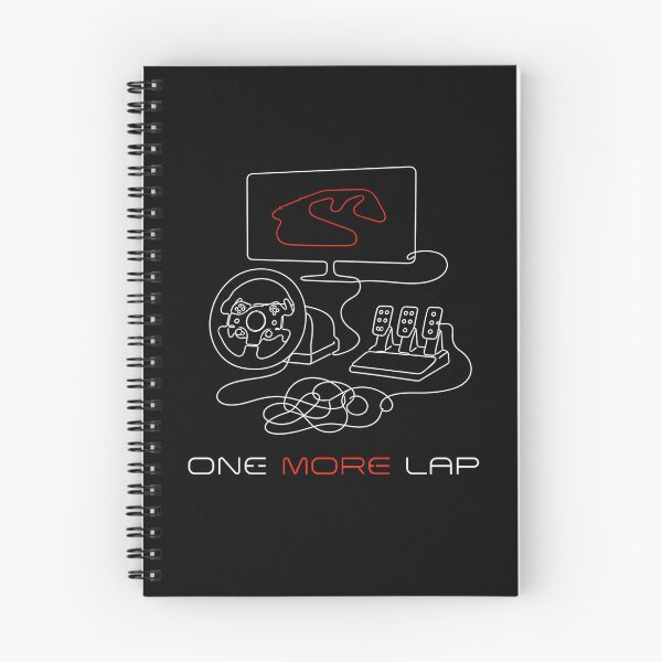 Item preview, One More Lap Minimalist Sim Racing Rig Line Art Graphic designed and sold by Fenay Designs.