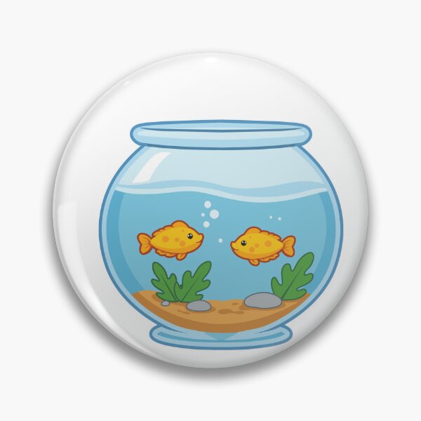 Item preview, Two Cute Goldfish Swimming In Fishbowl Sticker designed and sold by simranart111.