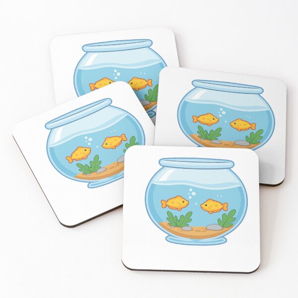 Item preview, Two Cute Goldfish Swimming In Fishbowl Sticker designed and sold by simranart111.