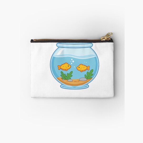Item preview, Two Cute Goldfish Swimming In Fishbowl Sticker designed and sold by simranart111.