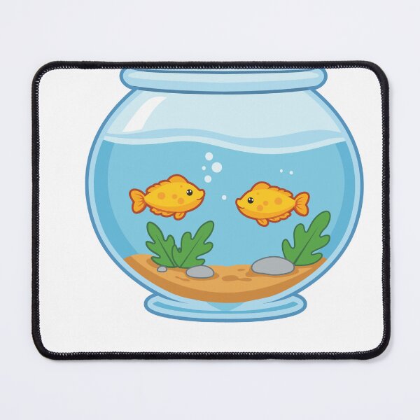 Item preview, Two Cute Goldfish Swimming In Fishbowl Sticker designed and sold by simranart111.