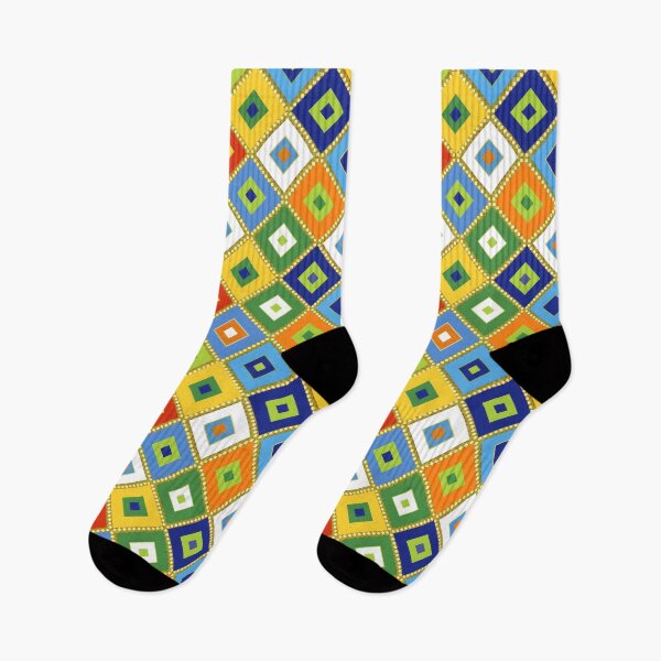 Item preview, Retro Geometric Diamond Pattern – Colorful Mid-Century Modern Abstract Tile Design designed and sold by WheresMyMojo.