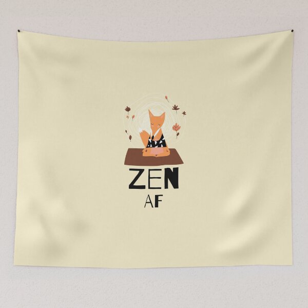 Item preview, Namaste Fox Cute Zen Yoga Posture Sticker designed and sold by WellspringXflow.