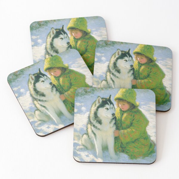 Item preview, Child and Husky in Snow designed and sold by lautir.