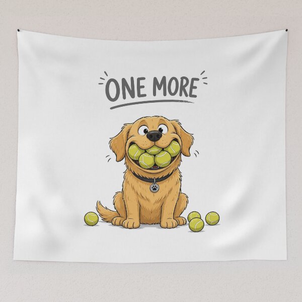 Aperçu de l'œuvre One More Tennis Ball Funny Dog Shirt | Cute Golden Retriever Meme Tee créée et vendue par Unik Design.