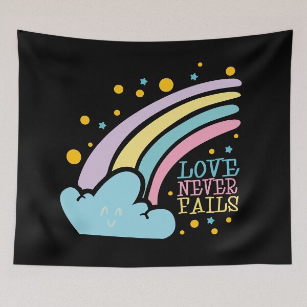 Item preview, Love Never Fails – Modern Christian Faith Apparel designed and sold by Verse & Vibes.