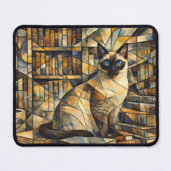 Item preview, Abstract Cat in a Library designed and sold by cuprum.