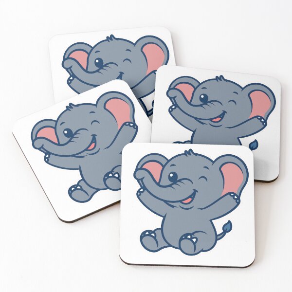 Item preview, Adorable Happy Winking Baby Elephant designed and sold by simranart111.