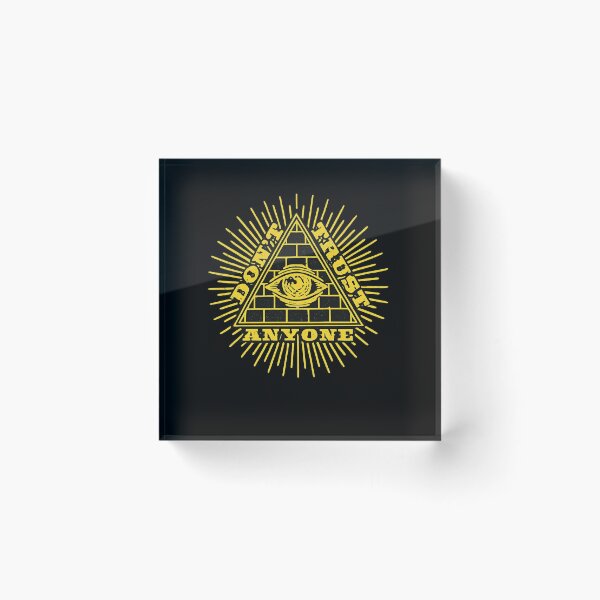 Item preview, Don’t Trust Anyone Conspiracy Theory Eye Symbol Design designed and sold by Ekonolotie.