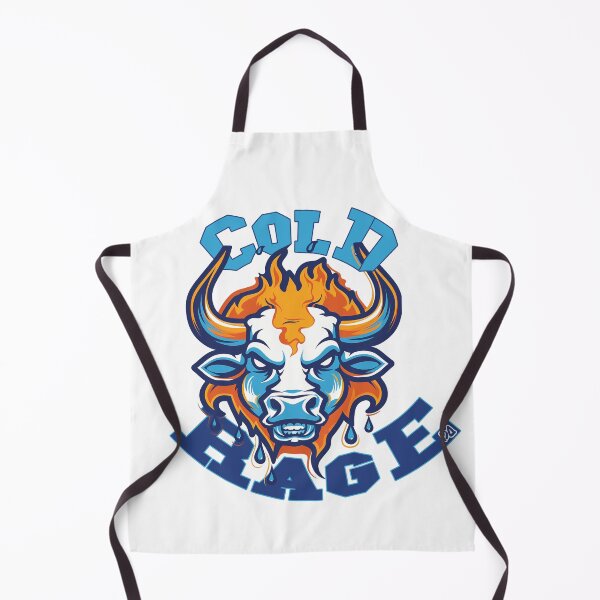 Item preview, COLD RAGE Ice Fire Bull Mascot Gym Fitness Streetwear Logo designed and sold by DesignArtist.ia.