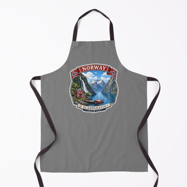 Item preview, NORWAY NORGE Kongeriket Noreg, Norwegian Flag Fjord Sticker T-Shirt 03 designed and sold by OuterShellUK.