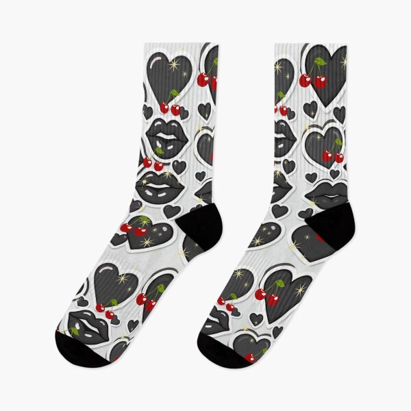 Item preview, Goth Coquette Black Hearts and Cherries designed and sold by Creativ_Design.