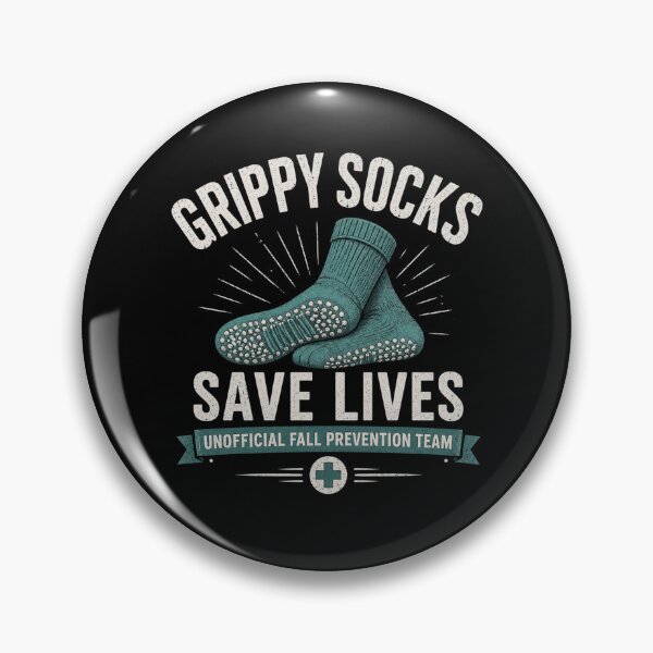 Item preview, Grippy Socks Save Lives Healthcare Humor Design designed and sold by BunBuntheDog-.
