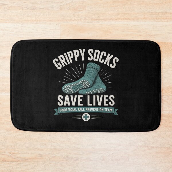 Item preview, Grippy Socks Save Lives Healthcare Humor Design designed and sold by BunBuntheDog-.