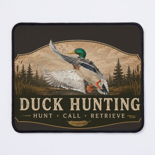 Item preview, Mallard Flight Duck Hunting Badge designed and sold by TammyHunterArt.