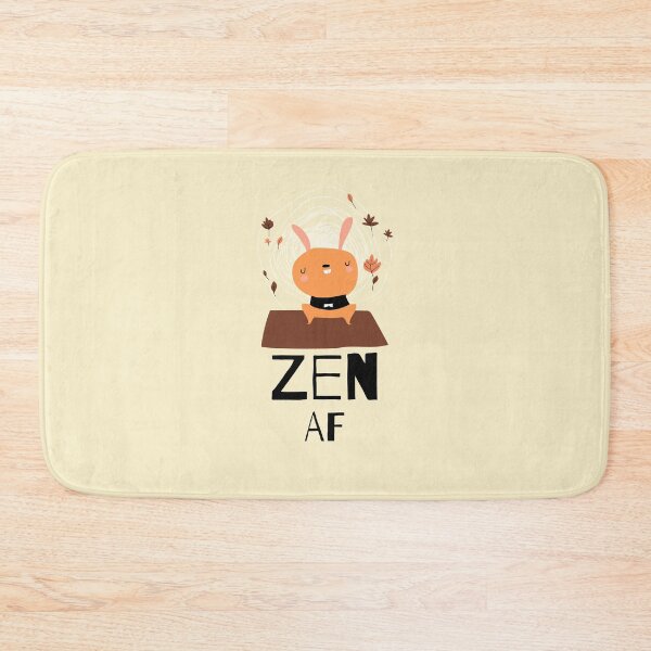 Item preview, Mindful Rabbit Cute Meditation Yoga Pose Sticker designed and sold by WellspringXflow.