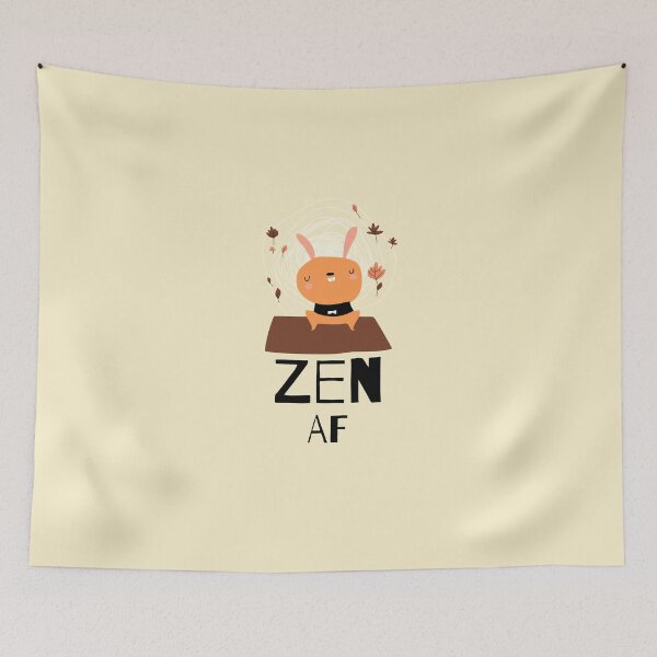 Item preview, Mindful Rabbit Cute Meditation Yoga Pose Sticker designed and sold by WellspringXflow.