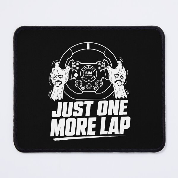 Item preview, Just One More Lap Sweaty Hands Sim Racing Steering Wheel Art designed and sold by Fenay Designs.
