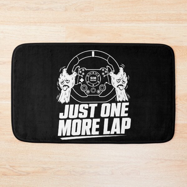Item preview, Just One More Lap Sweaty Hands Sim Racing Steering Wheel Art designed and sold by Fenay Designs.