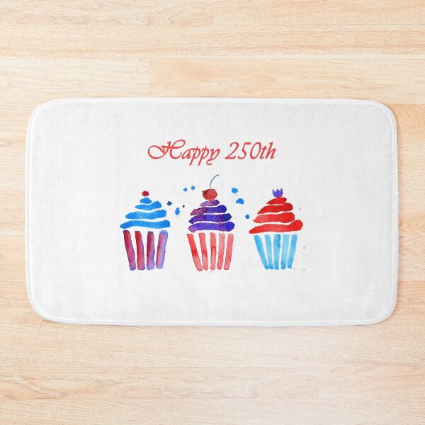 Item preview, Happy 250th patriotic watercolor cupcakes designed and sold by Anne Londez Studio.