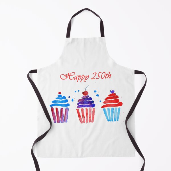 Item preview, Happy 250th patriotic watercolor cupcakes designed and sold by Anne Londez Studio.