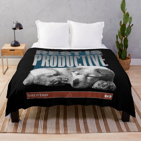 Item preview, Rest Is Productive — Sleeping Dog Vintage Brutalist Print designed and sold by Decorador de Corazones.
