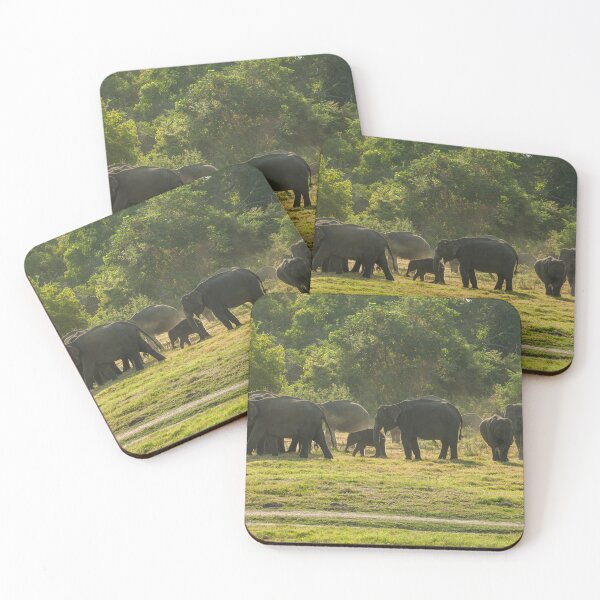 Item preview, Herd of elephants at sundown designed and sold by Photopat.
