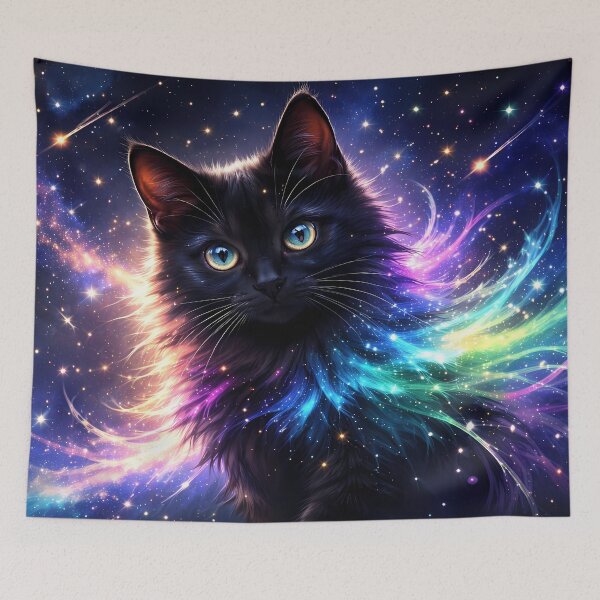 Item preview, Cosmic Cat with Starry Mane designed and sold by cuprum.