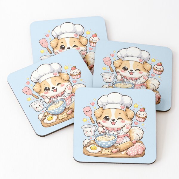 Item preview, Cute Kawaii Puppy Baker – Adorable Pastry Chef Dog Illustration designed and sold by blankTeeShirt.