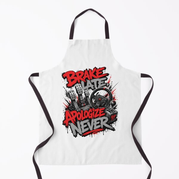 Item preview, Brake Late Apologize Never Aggressive Sim Racing Paint Splatter designed and sold by Fenay Designs.