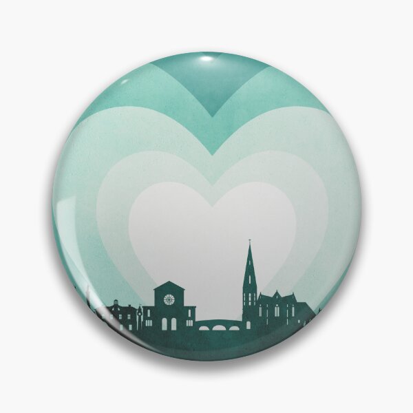 Item preview, Westport Ireland Skyline Hearts Teal designed and sold by ArtPrints.