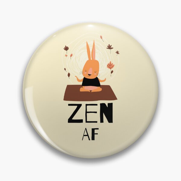 Item preview, Zen AF Rabbit Cute Yoga Posture Sticker designed and sold by WellspringXflow.