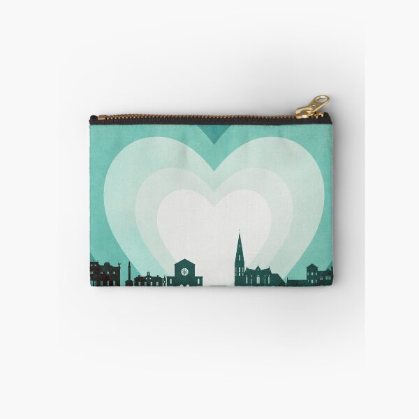 Item preview, Westport Ireland Skyline Hearts Teal designed and sold by ArtPrints.