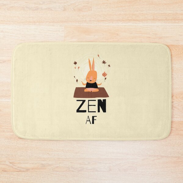 Item preview, Zen AF Rabbit Cute Yoga Posture Sticker designed and sold by WellspringXflow.