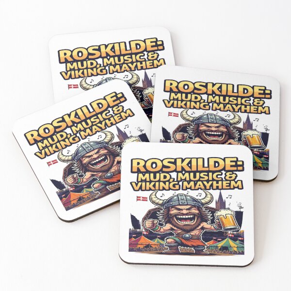Item preview, Roskilde Mud Music & Viking Mayhem T-Shirt | Funny Denmark Festival Viking Beer Graphic Tee designed and sold by Sushikidsntod.