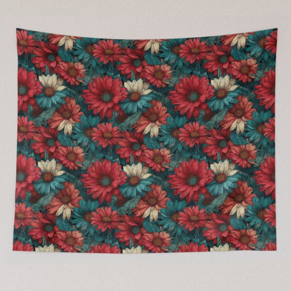 Item preview, Classic Daisy Print  - Retro Flower Floral   - One Year Anniversary Gifts designed and sold by RoyalStarsPatts.