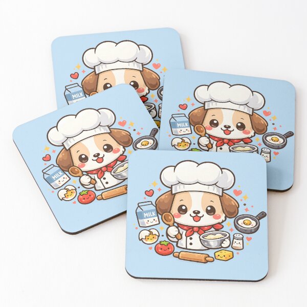 Item preview, Cute Puppy Chef Cooking Breakfast Kawaii Design designed and sold by blankTeeShirt.