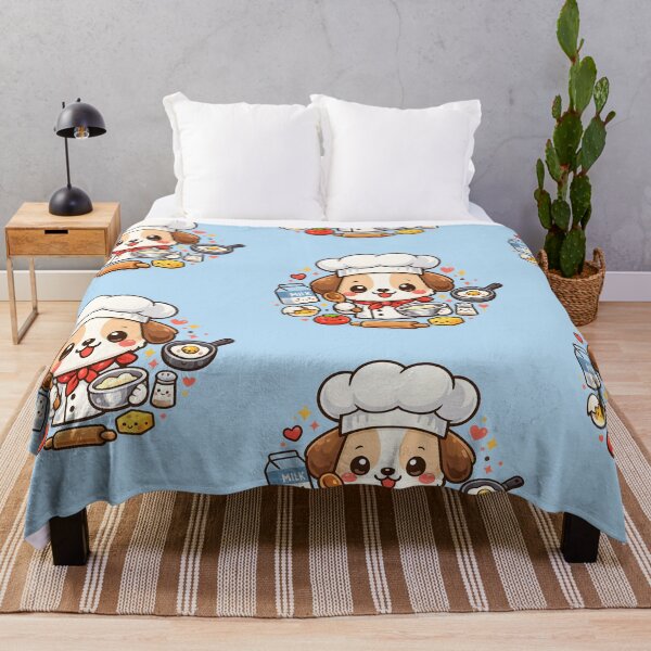 Item preview, Cute Puppy Chef Cooking Breakfast Kawaii Design designed and sold by blankTeeShirt.