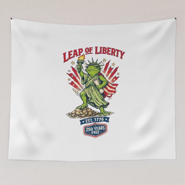 Item preview, Leap Of Liberty Est 1776 250th Independence Day Funny Frog  designed and sold by Thread&Fable.