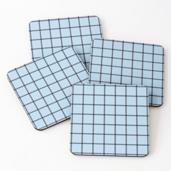 Item preview, Ice Blue And Black Mini Gingham Pattern designed and sold by pattern-archive.